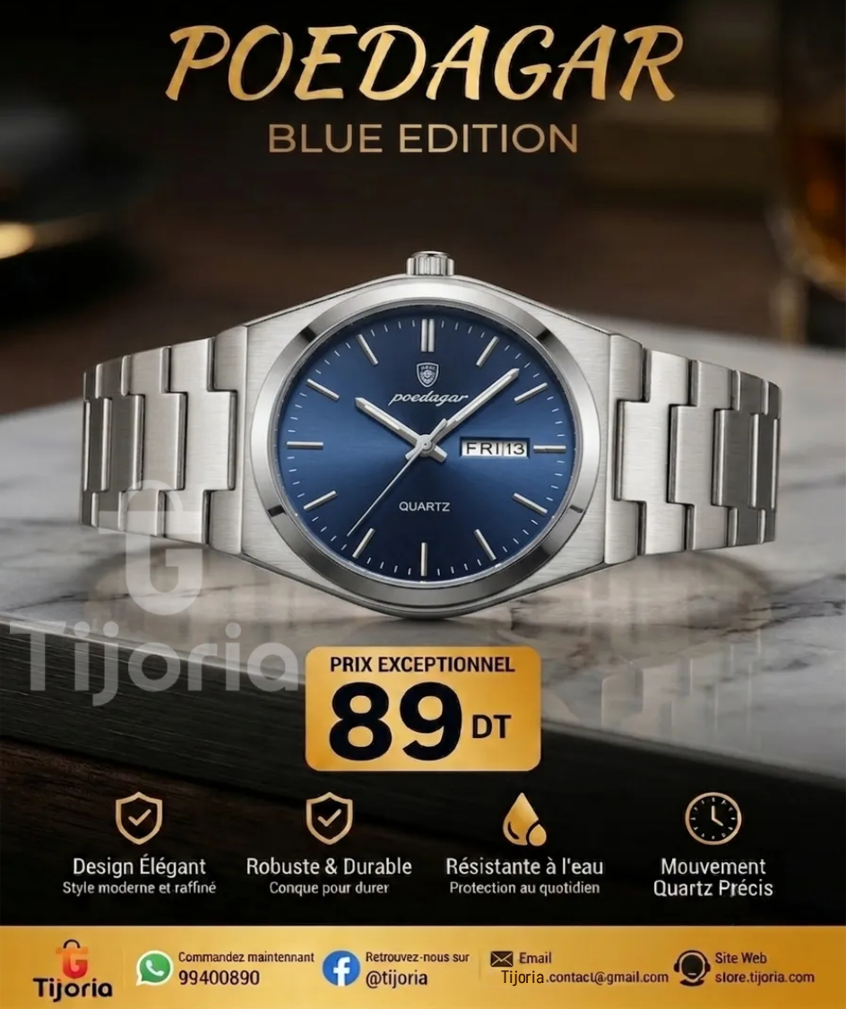 Montre Poedagar Homme Élégante – Design Luxe Chronographe – Image 10